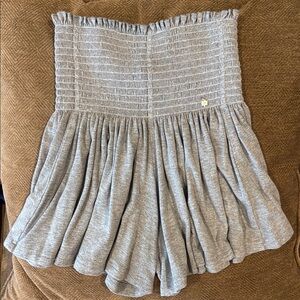 Natural Life Gray Smocked shorts with Daisy Accent